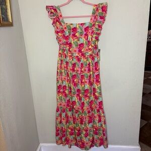 NWT Peyton & Parker Floral Ruffle Maxi Dress Size Large